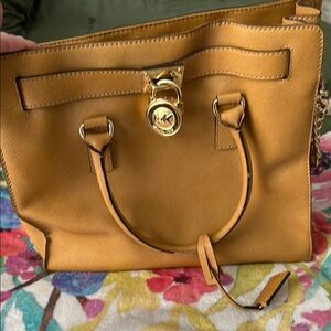 Michael Kors Tan Leather Tote Bag